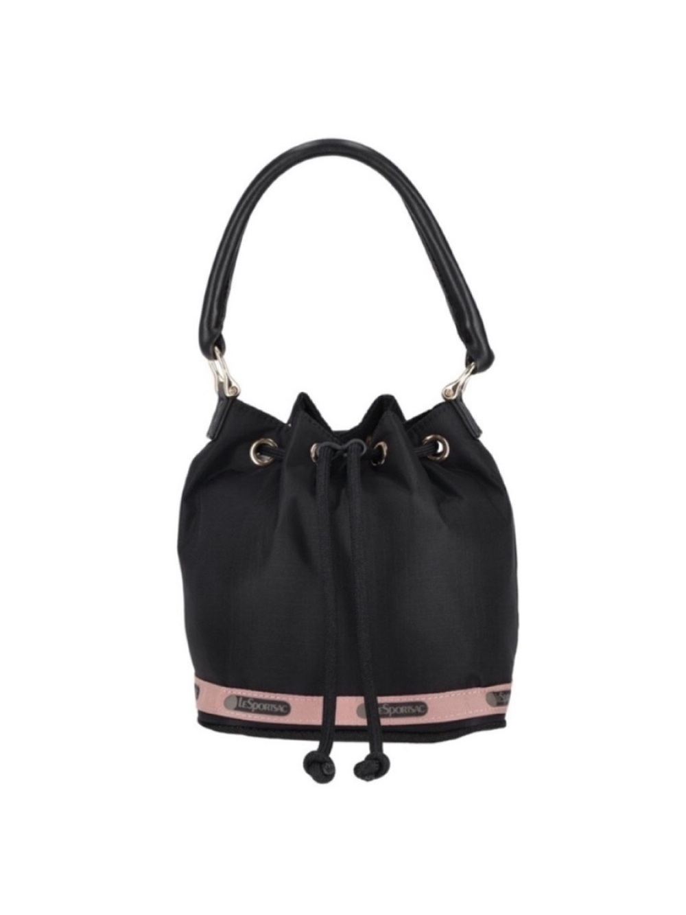 LeSportsac Atelier SMALL DRAWSTRING BAG Black and Pink Bag